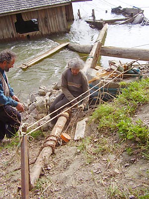 Hinausdr&uuml;cken der M&uuml;hle
