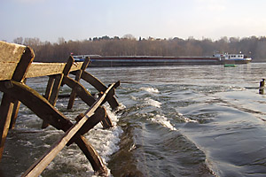 Wasserrad gesunken